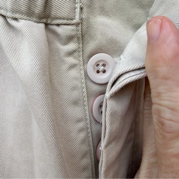 Free People After Love Cuff Pants Trousers Light Khaki NEW XS run big boho wide - Picture 6 of 6